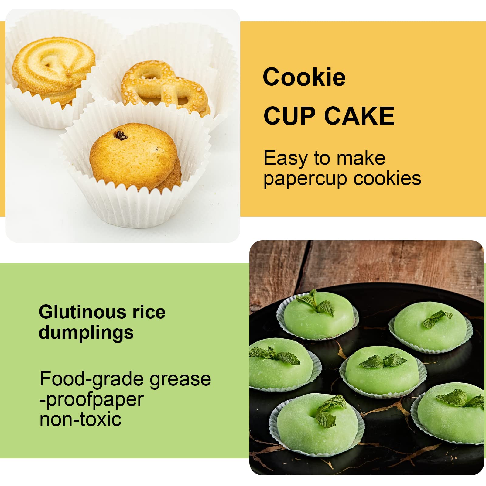Gcardist Vierkante 200 stuks koffie-muffinvormpjes, cupcake