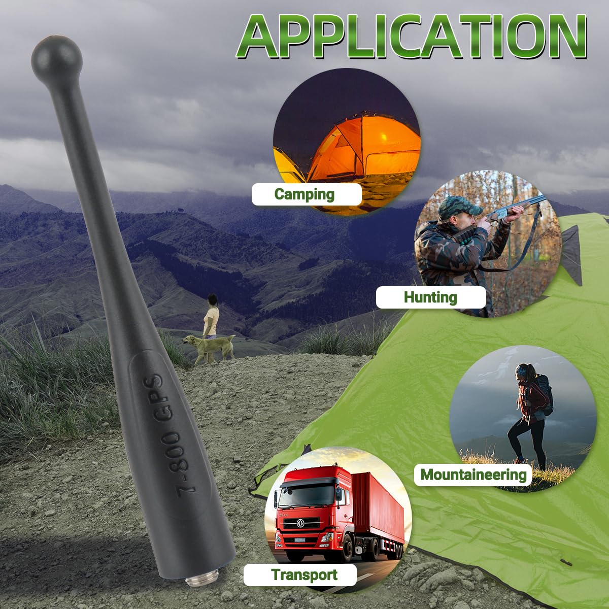 Antena de radio 7-800 GPS Stubby Antena SMA hembra de banda única UHF compatible con Motorola APX 6000 7000 8000XE APX Radio, 2 unidades