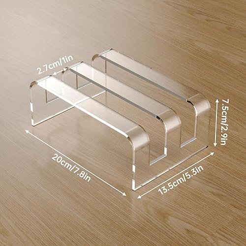 Miniatura 6 de NiHome Soporte vertical de acrílico transparente para laptop, compatible con computadoras portátiles y tabletas de hasta 1.1 in de grosor, ahorro de
