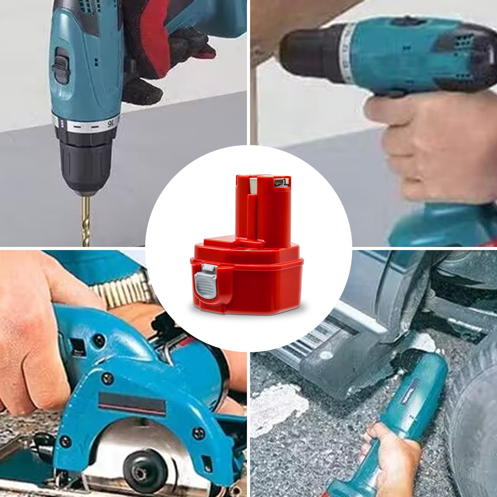 2X 5.0Ah Ersatzakku für Makita 1220, Powtree PA12 Akku für Makita 12V NI-Mh 1220 1222 1233S 1234 1233 1235 1235B 1235F 192696-2 192698-8 192698-A 193138-9 193157-5