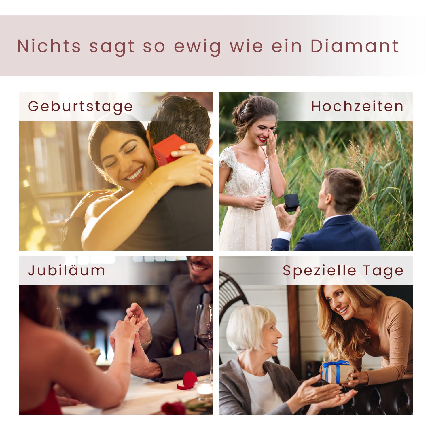 Diamantring im Blattdesign für Damen aus 925er Sterlingsilber, 585 platiniert – Ideal zur Verlobung, zum Jahrestag, zur Hochzeit oder als Geschenk für besondere Anlässe