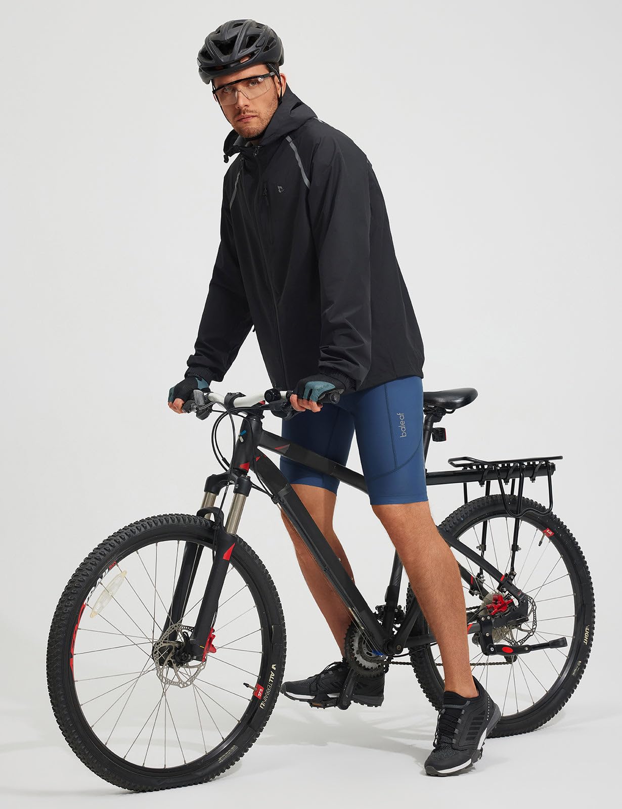 baleaf Pantaloncini da ciclismo da uomo, imbottiti, per mountain bike, con tasche, protezione UPF 50+