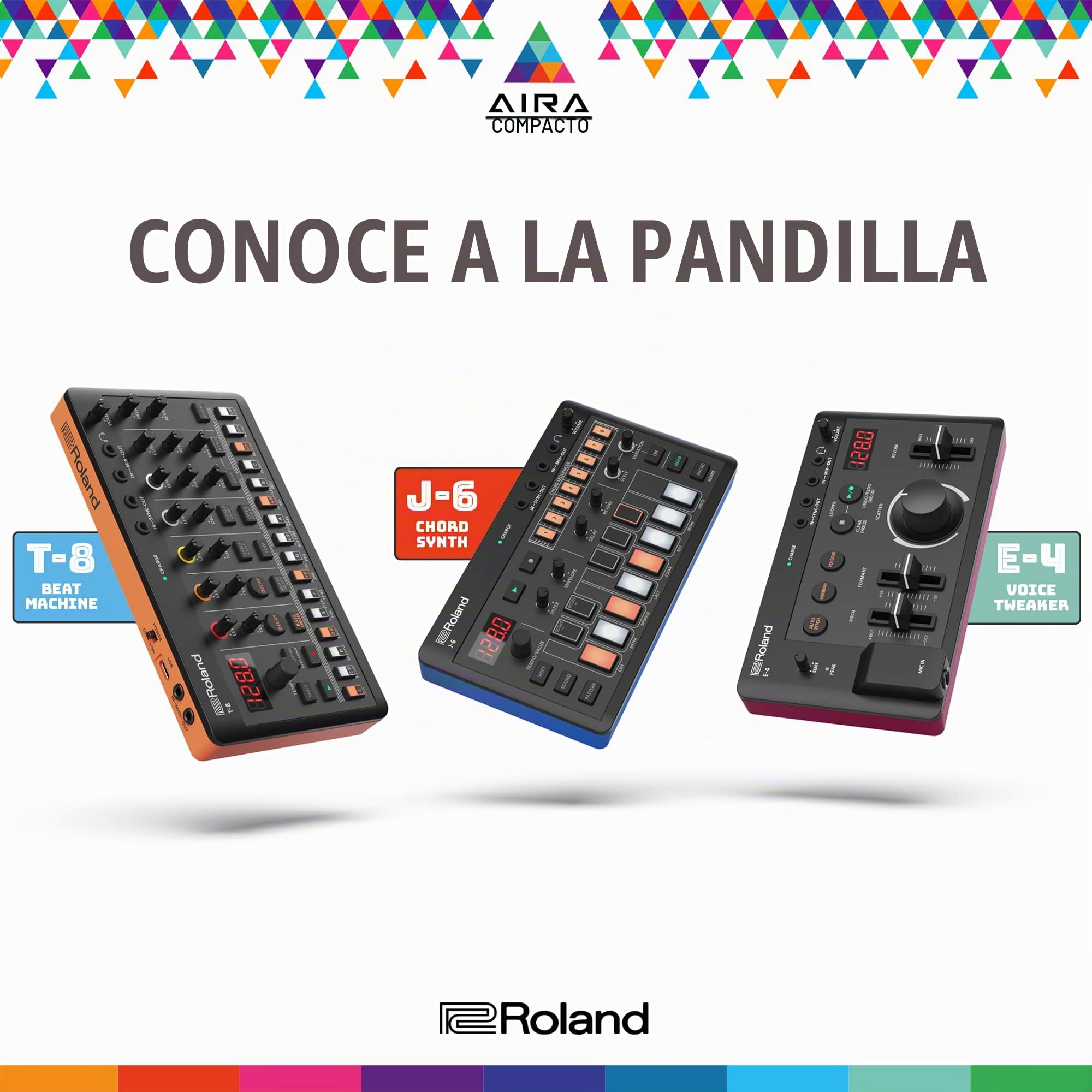 Funda de transporte para AIRA Compact ROLAND CB-RAC | Funda a medida para proteger tu E-4 Voice Tweaker, J-6 Chord Synth y T-8 Beat Machine | Estilizada y resistente con bolsillo interno de malla