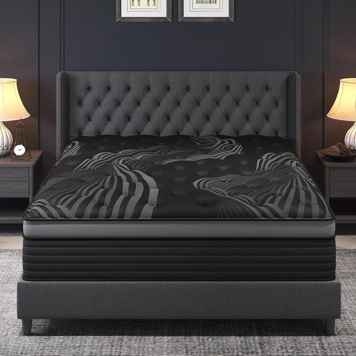 Twin Mattress, 14 Inch Hybrid Mattresses, Medium-Firm Feel with Pocket Springs & Cooling Gel Memory Foam, CertiPUR-US Certified for Enhanced Support, Cooling & Motion Isolation