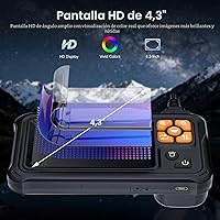 Vista 2 de Cámara Endoscopio Industrial Boroscopio con Luz, 4.3'' HD Digital Portátil Impermeable Herramientas de Alcantarillado Cámara de Inspección Tipo