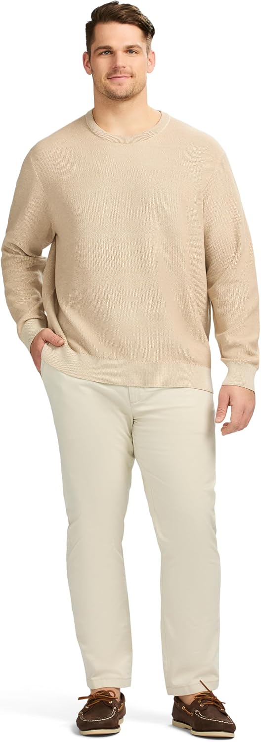 Izod Men's Cable Knit Long Sleeve Crew Neck Sweater