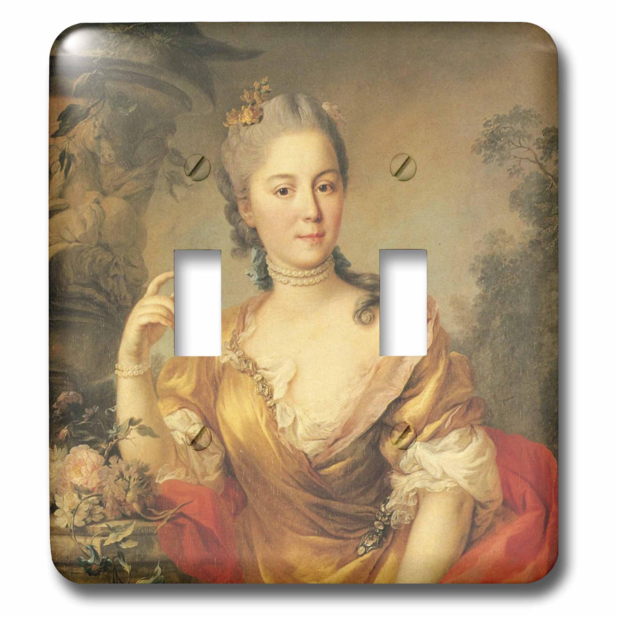 Interrupteur à baïonnette 3dRose LSP_34759_2 décoré d'un portrait de dame 1800
