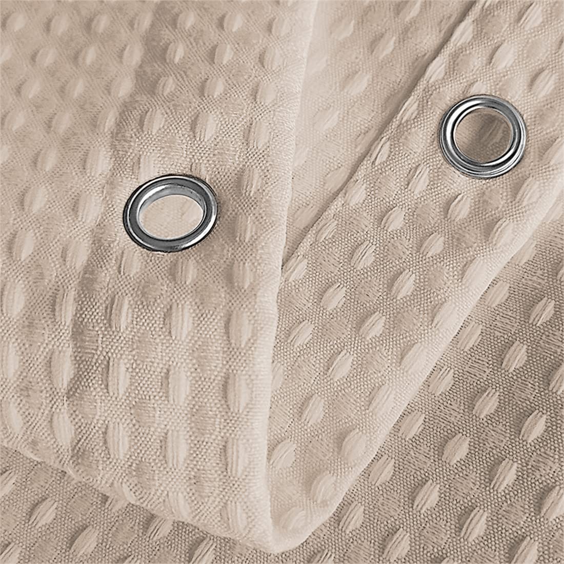 Tenda Doccia In Tessuto Nido D'Ape 240x200 Cm - Impermeabile, Antimuffa, Lavabile, Colore Kaki