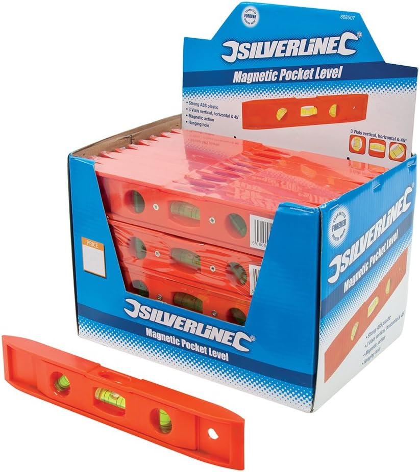 Silverline 868507 Magnetic Pocket Level Display Box, 40-Piece