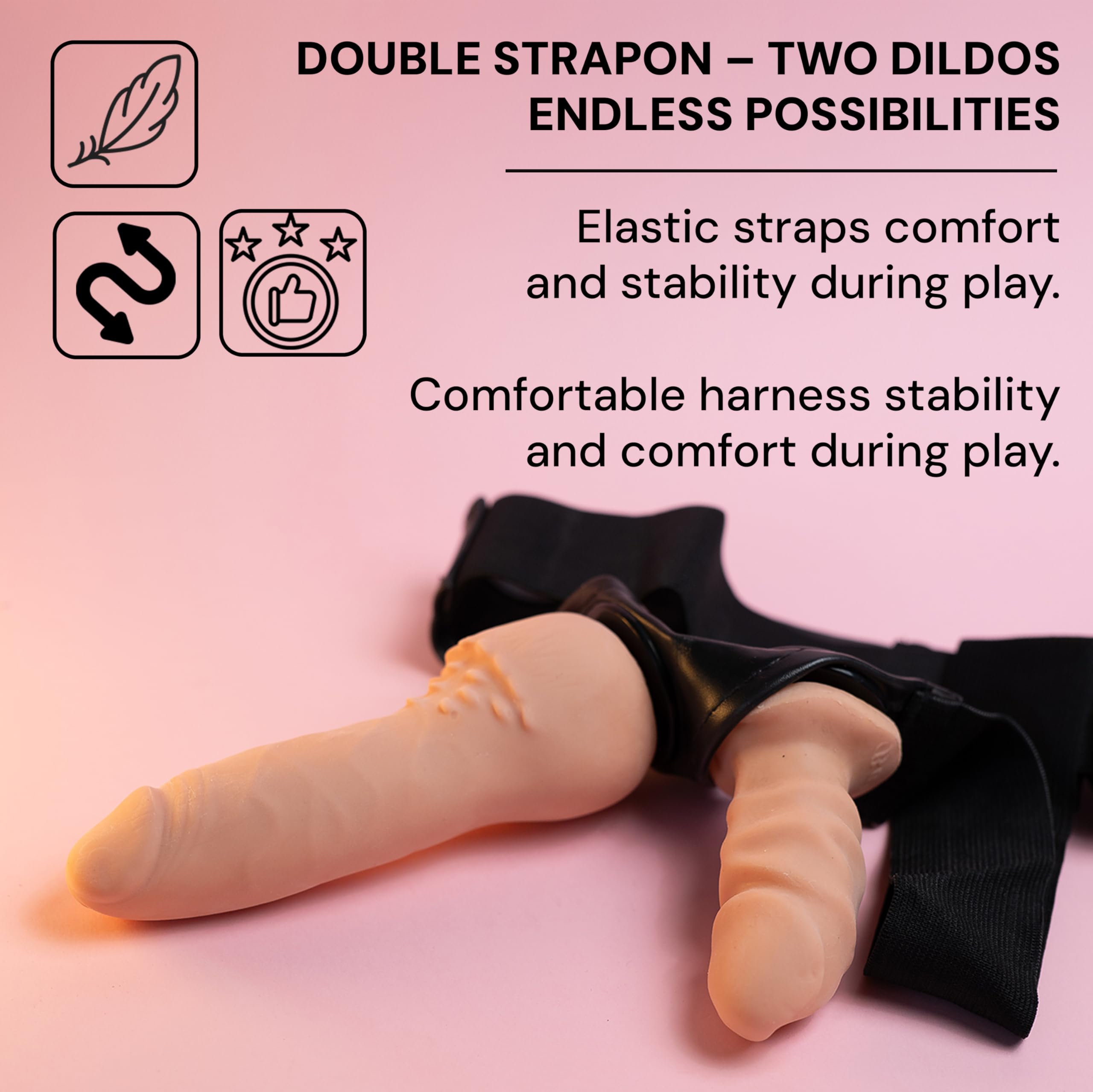 Doppelter Strapon Set mit 2 Dildos 16cm und 10cm Strap on umschnall fr  frauen Doppeldildo Umschnallpenis fr Frauen umschnall-dildos umschnalldildo  Dildo ABS TPR FOPS D24-11 : Amazon.de: Drogerie & Krperpflege