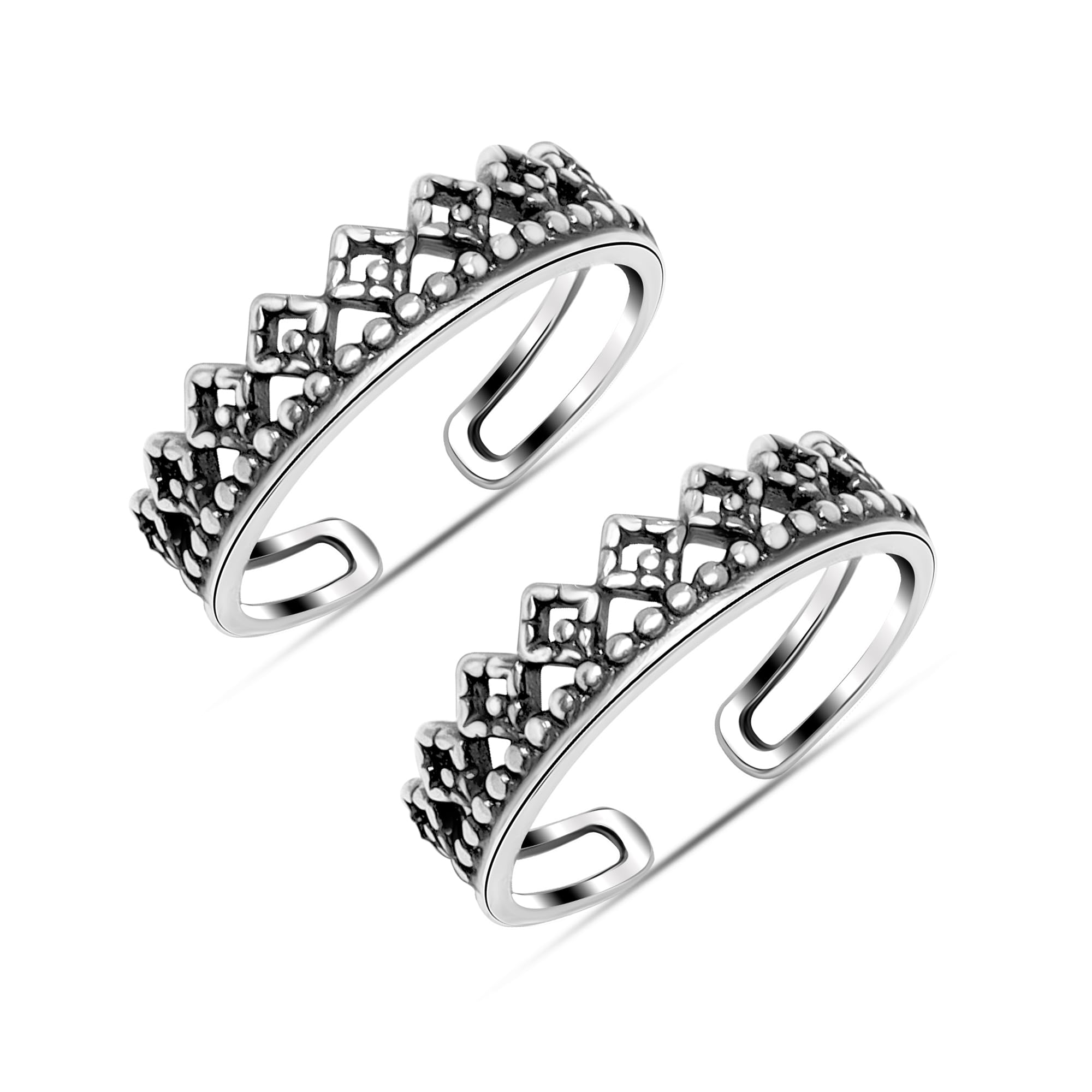 LeCalla 925 Sterling Silver Toe Ring for Women | BIS Hallmarked Antique Crown Shape Toe Rings | Elegant and Comfortable Toering jewelry Gift | Anniversary Birthday Wedding Gifts (B0DB8FZK58) Amazon Price History, Amazon Price Tracker
