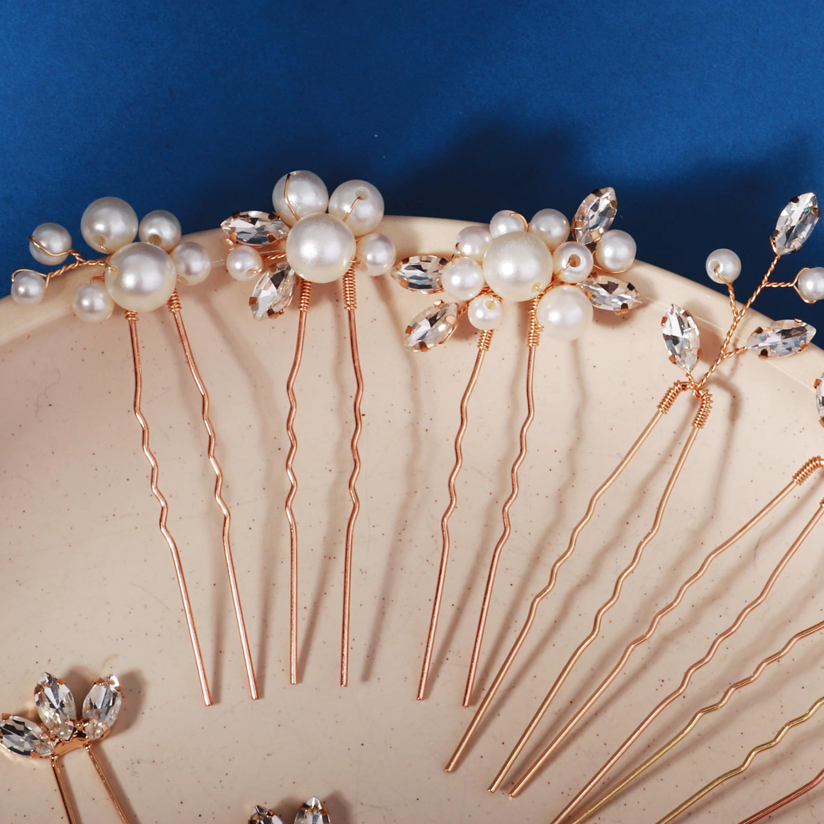 13 horquillas para el pelo de novia con cristales de perlas y diamantes de imitación, accesorio de graduación para mujer, peinados de boda