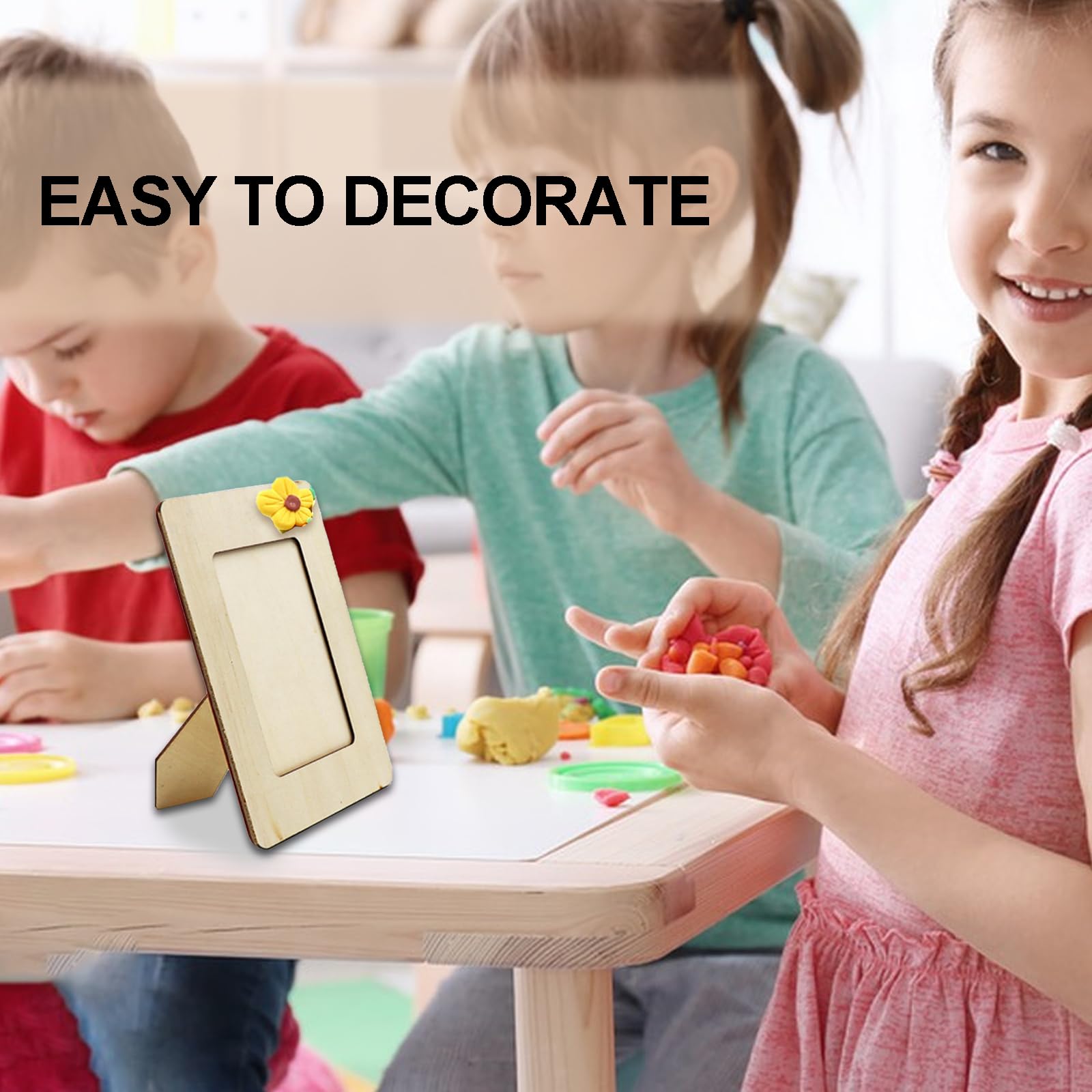 WEBEEDY Kit De Bricolage De Cadre Photo En Mosaïque, Cadre Photo Mosaïque DIY, Kit D'art Et De Bricolage Pour Débutants, Cadre Photo En Bois Inachevé, Ornement, Fournitures De Bricolage, Idée Cadeau