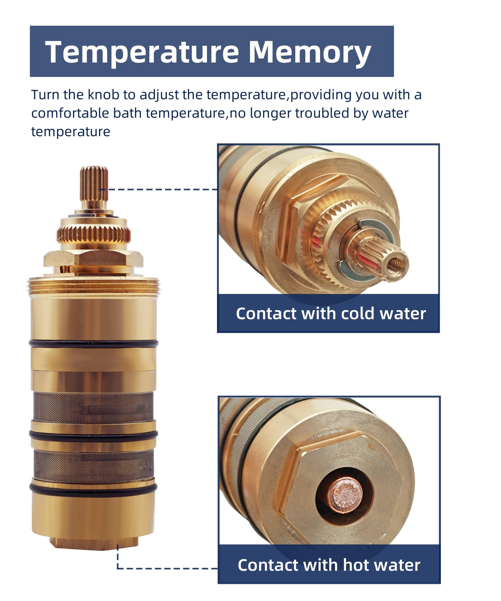 POFET Thermostatic Shower Valve Cartridge for Shower System POFET Thermostatic Shower Valve Cartridge for Shower System