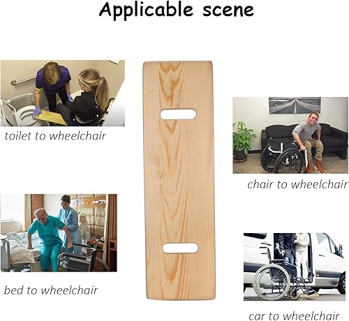 Miniatura 6 de Tabla de transferencia deslizante con asas, elegible para FSA, hecha de madera resistente, ayuda de movilidad para personas mayores y