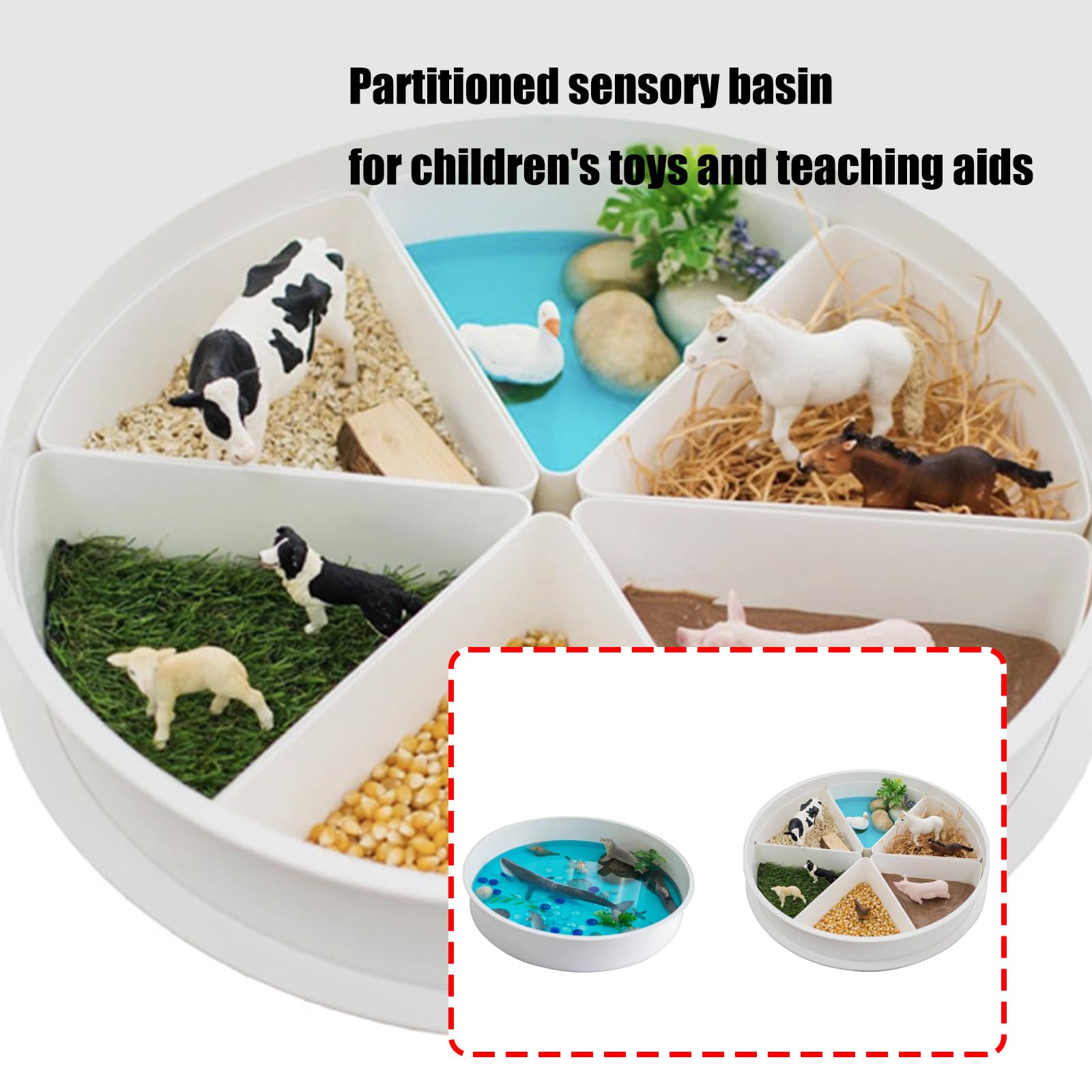 Kits De Bandeja Juego Sensorial con Bandeja Divisoria para Niños Promueve Habilidades Motoras Y Desarrollo La Escuela Desarrollo