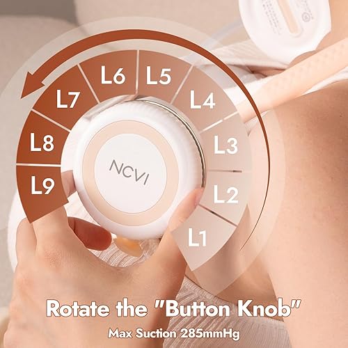 Miniatura 5 de NCVI Neckband - Extractor de leche eléctrico portátil para llevar sobre la marcha, bomba de lactancia materna portátil con manos libres con tazas de