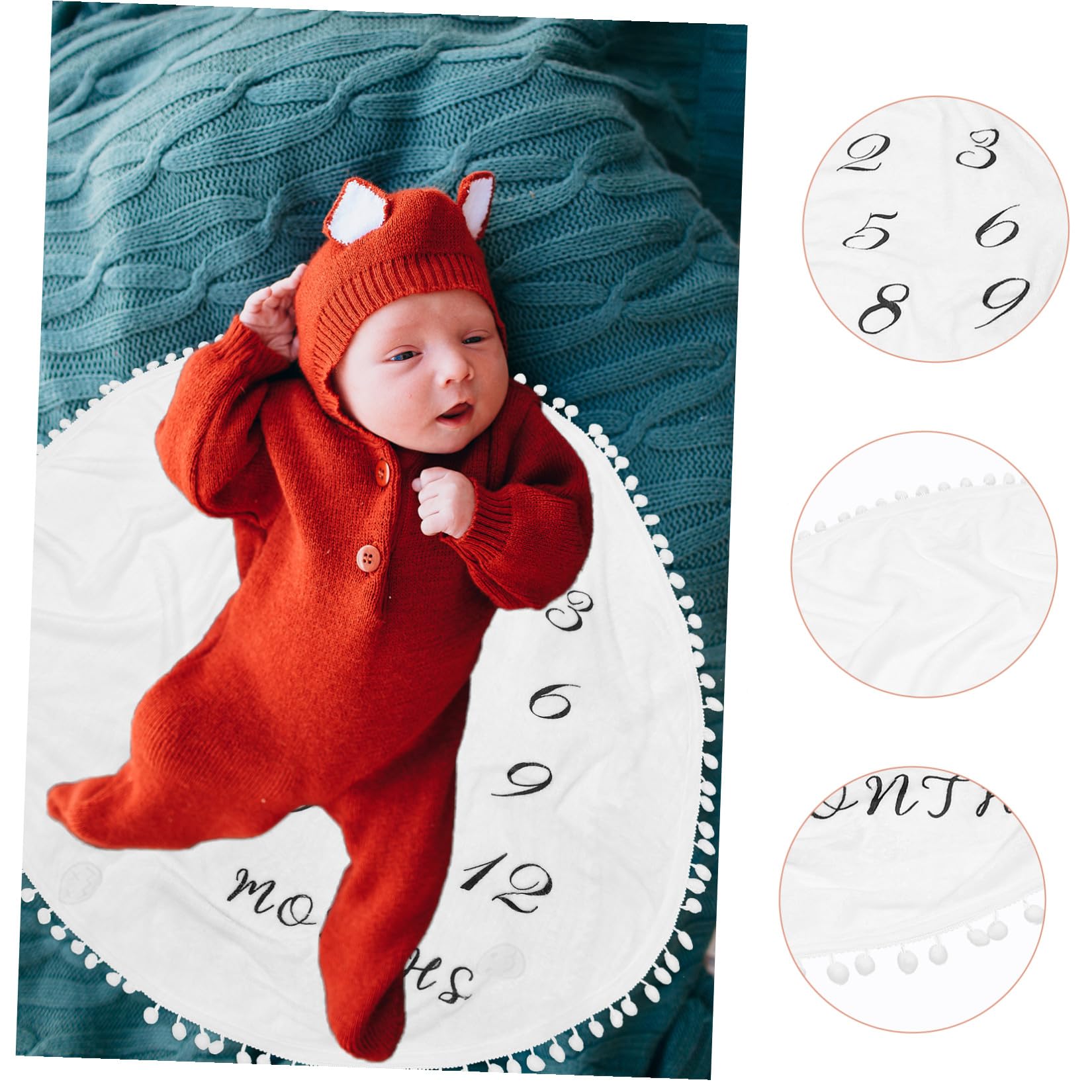Vaguelly Manta para Bebés Recién Nacidos de Franela en Color Claro Diseño de Lunares para Fotografía y Shower, Envoltura Espaciosa y Cómoda para Niñas
