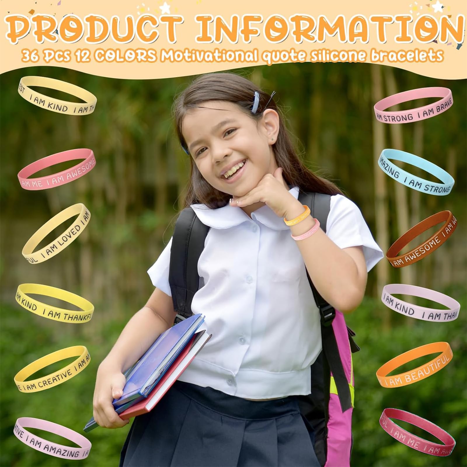 36 braccialetti regalo classe 2025, regali di fine anno per studenti, regali di laurea per studenti da insegnanti, braccialetto in silicone per la stagione di laurea 2025, regalo per adolescenti e