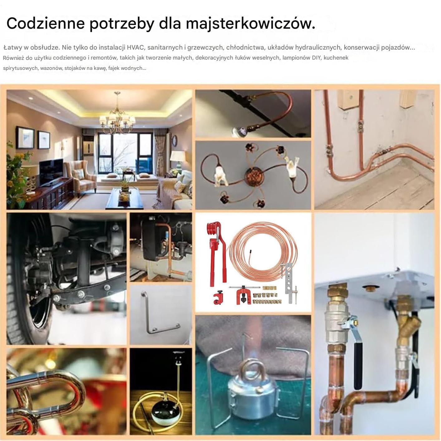 Rozszerzarka Do Rur Uniwersalne gięcie i cięcie 4,76mm | Zestaw Do Gięcia I Cięcia Rur Naprawa Samochodowa, Układ Hamulcowy, HVAC, Chłodnictwo, Rurociągi