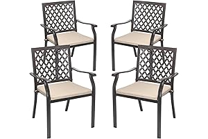 Aoodor Outdoor Stackable Patio Metal Dining Chairs (Clearance): Style and Comfort for Your Outdoor Oasis
