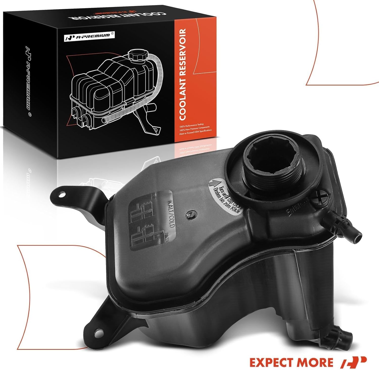 A-Premium Engine Coolant Overflow Recovery Reservoir Tank [w/Cap & Sensor] Compatible with BMW 128i 135i 323i 325i 328i 330i 335i 325xi 328xi 335xi 335is 328i xDrive X1 Z4, Replace # 17137567462