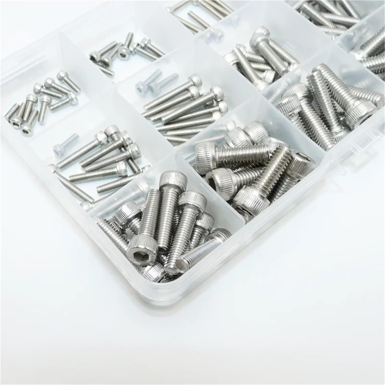 Juego de tuercas y tornillos cabeza hexagonal, M2 .5 M3 M4 M5 M6 M8 Drive, perno métrico acero inoxidable 304 con tuerca para Electrónica(Screws Set M2.5-M8)
