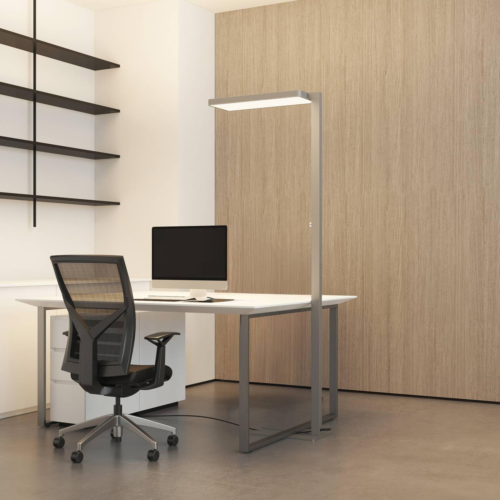 Arcchio LED Timon (nowoczesny) aluminium z aluminium m.in. do gabinetu/biura, w zestawie źródło światła