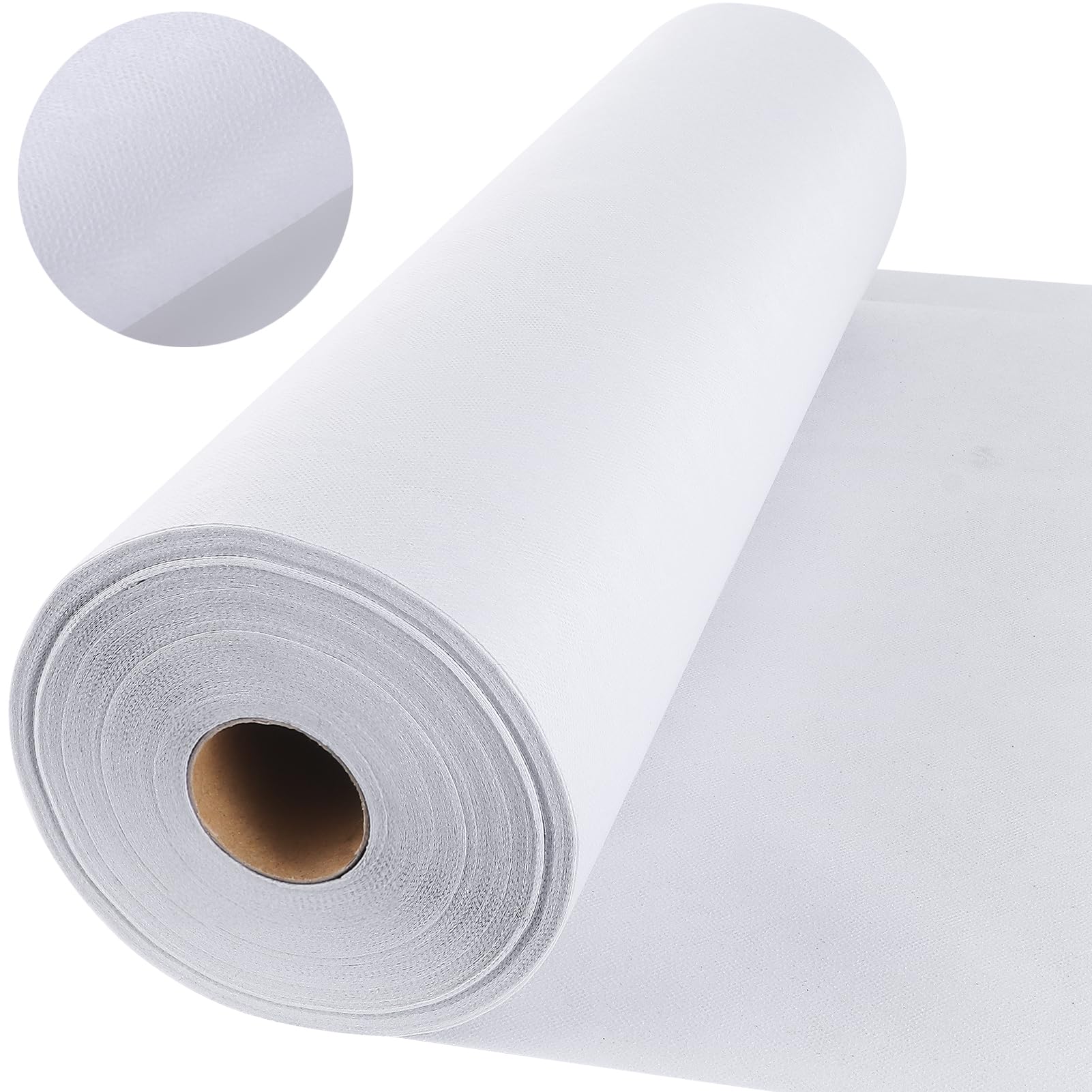 16.5 Inch X 54.7 Yard Medium Weight Fusible Interfacing for Sewing, Iron-On Non-Woven Interfacing Fabric, Polyester Single-Sided Interfacing for Sewing Supplies