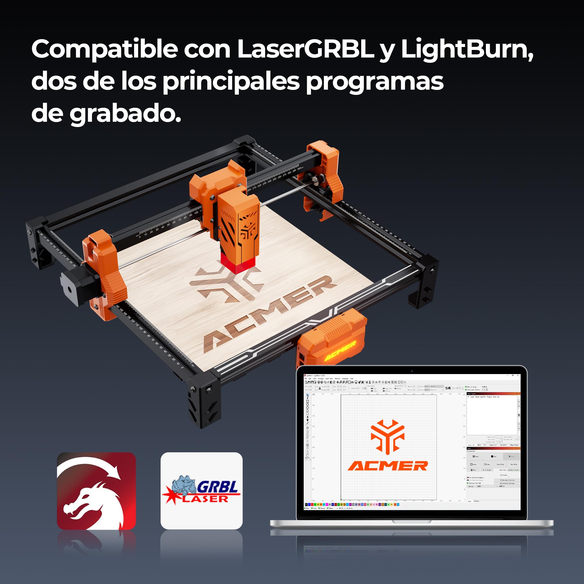 ACMER S2 Laser Cutter 7W - 300x300mm Graviermaschine Für Holz & Acryl