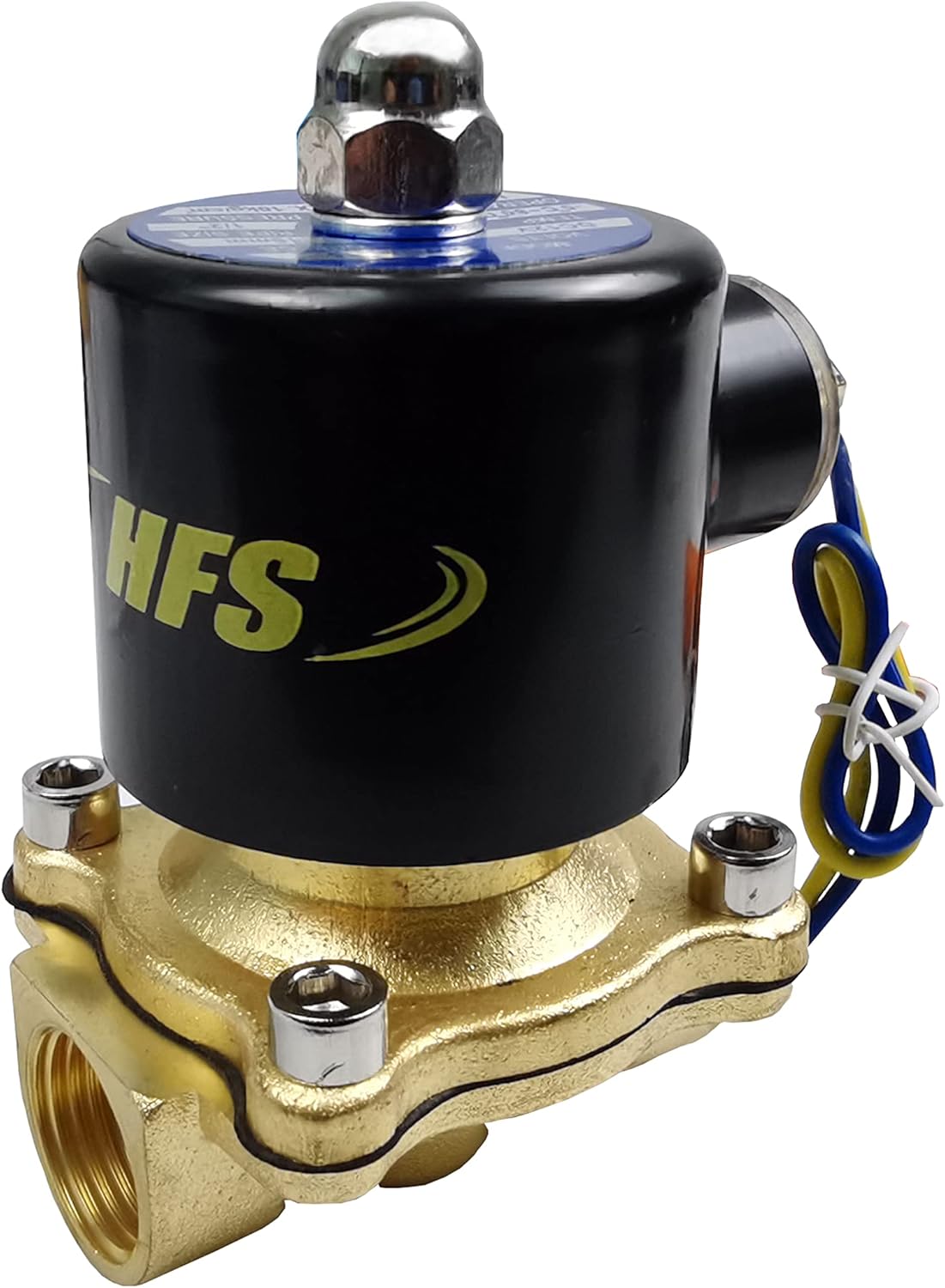 HFS(R) Electric Solenoid Valve Copper Normally Closed for Water Air Gas (12V DC 1/2IN NPT)
