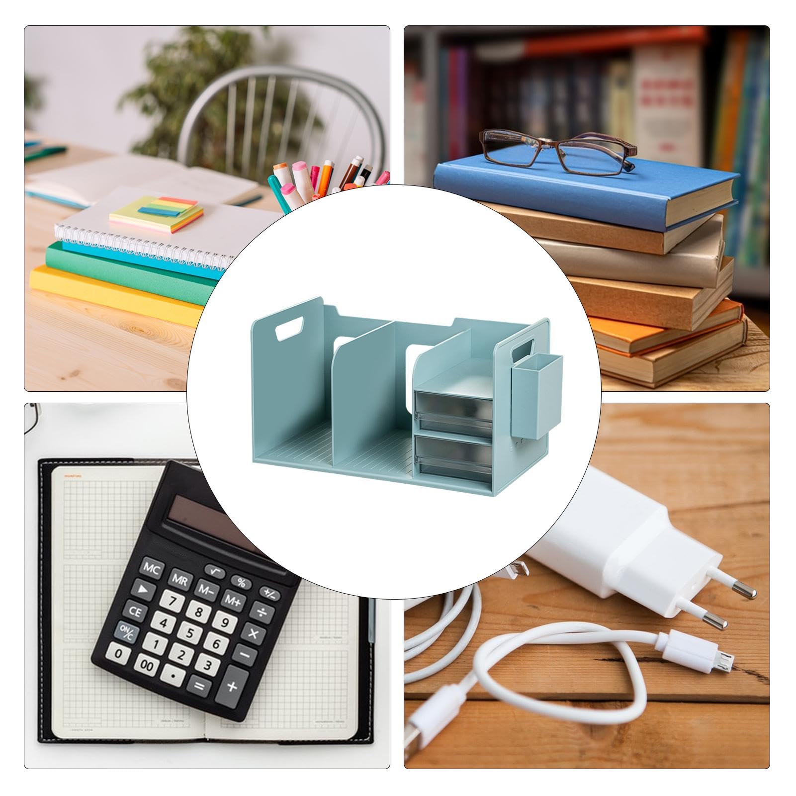 Organizer per libri da scrivania, organizer da tavolo | scaffale multifunzione per casa, ufficio, scuola, camera da , scrivania per trucchi