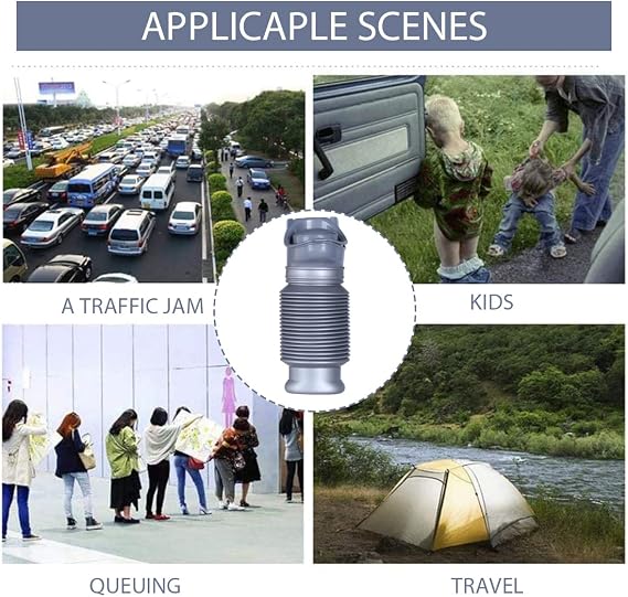 LAOJU Emergency Toilet Portable Urinal Shrinkable Pee Urine Bottle 750ML, Camping Car Travel Mobile Toilet Potty Urinal for Boys Men