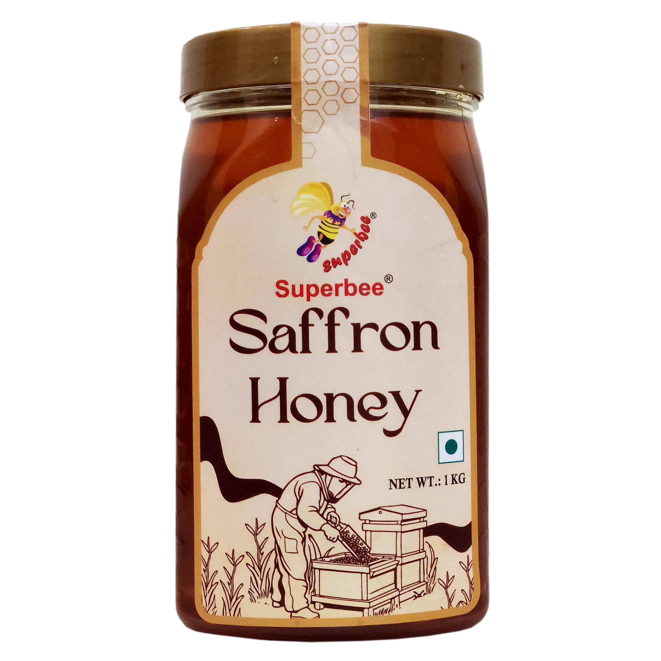 Superbee Saffron Honey 1 Kg | Pure & Natural Honey | Infused with Premium Kashmiri Kesar | Immunity Booster-image-48