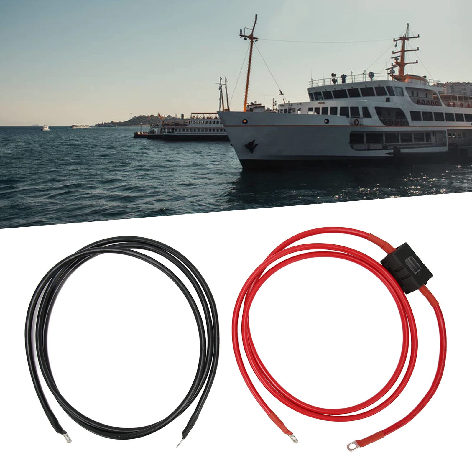 Inline-Draht-Sicherungshalter, Kupferkern, 5 AWG, Robuste Ausführung für den Stromanschluss von Solarautos und Schiffen (5m)