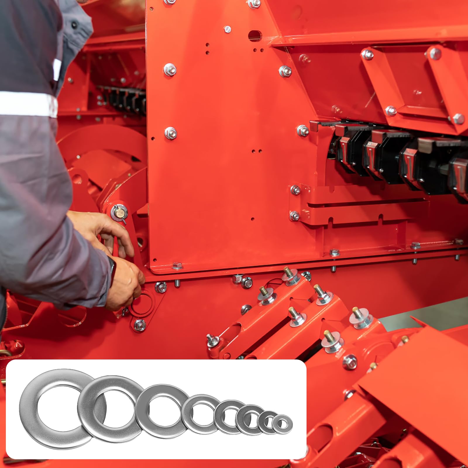 910 Pezzi Kit Rondelle Alzaporta, Rondelle Acciaio Inox, Rondella Metallo per Viti e Bulloni (M2, M2.5, M3, M4, M5, M6, M8, M10, M12)