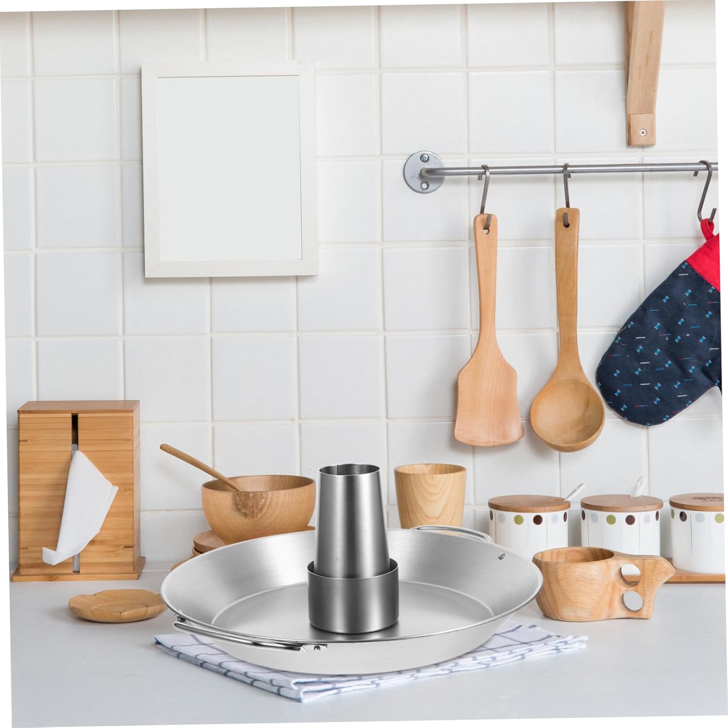 KICHOUSE Stainless Steel Chicken Roaster Pan with Vertical Roasting Rack Labor-saving Bbq Grill Stand for Turkey and Chicken Multipurpose Oven and Outdoor Camping Cookware