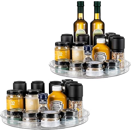 Large 13" Non-Skid Lazy Susan Cabinet Organizer - 2 Pack
