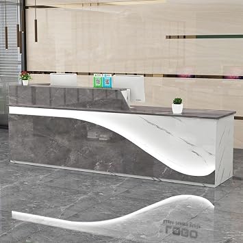Cashier Reception Counter Table Reception Counter Store Counter Reception Desk with Lock high Counter Wooden Small Front Desk Cashier Small Clothing Store Cashier 120x60x100cm E-1