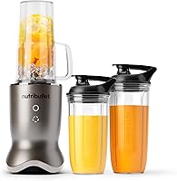 Vista 13 de nutribullet Batidora Ultra Personal, versión Deluxe, NB80500, 32 oz, Gris plateado