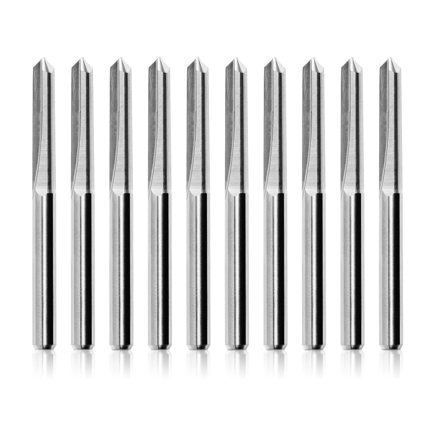 Genmitsu 10pcs V-Groove CNC Router Bits, 60 Degree 0.1mm Engraving Bits ...