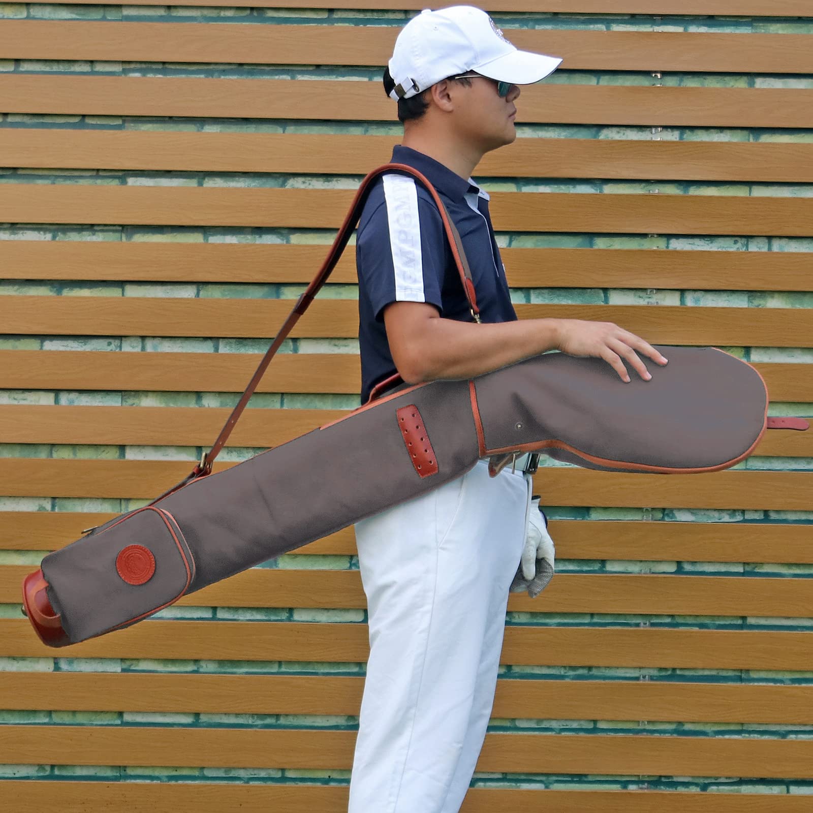 TOURBON Bolsa de transporte impermeable para palos de golf para hombres y mujeres