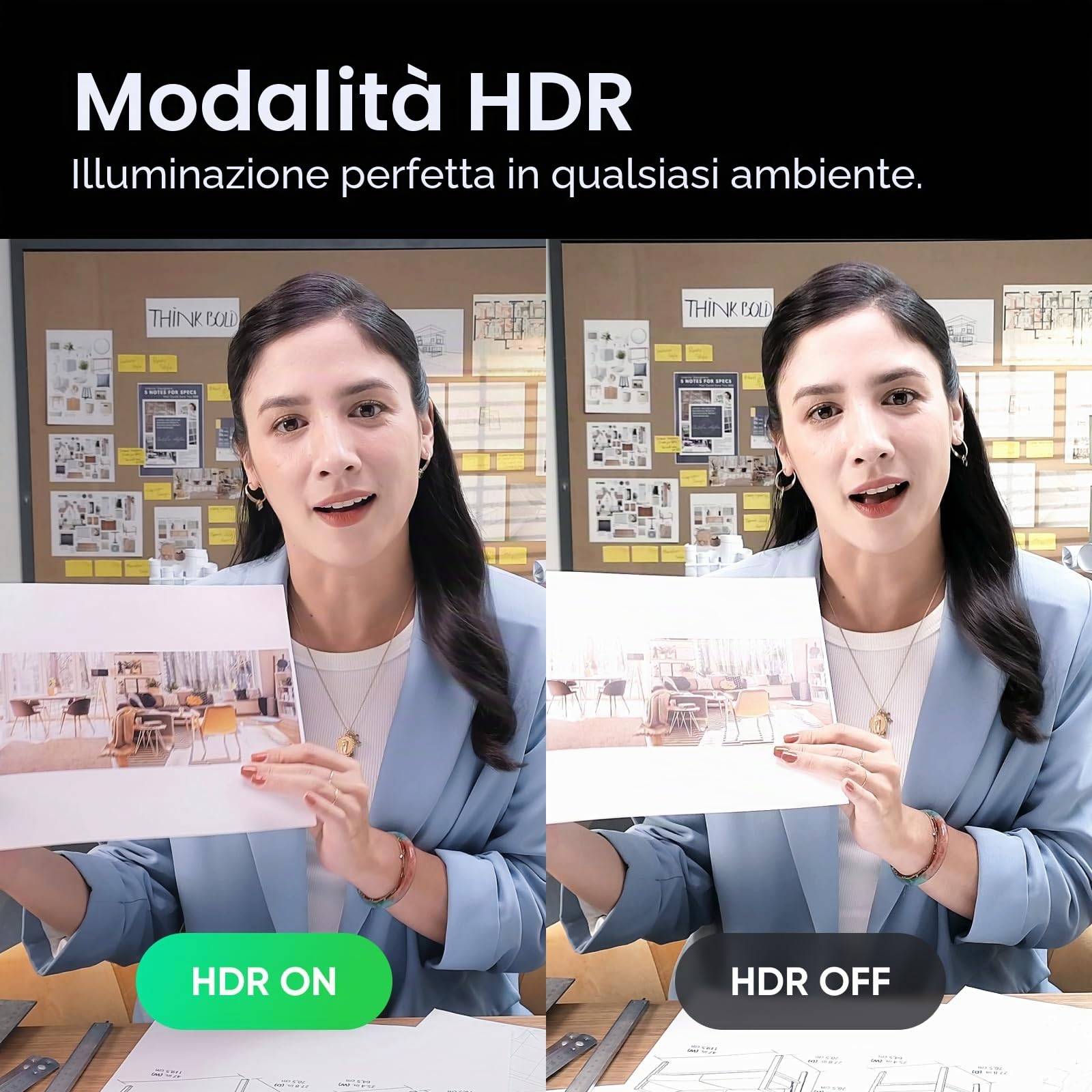 Insta360 Link - PTZ 4K Webcam con sensore 1/2", monitoraggio intelligente, controllo gestuale, HDR, microfoni con cancellazione del rumore, modalità speciali, per laptop, videocamera, videoconferenze,