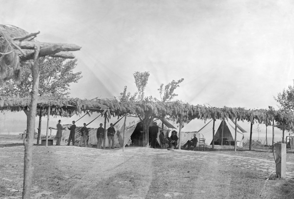 Civil War Hospital Tents Ntents of The General Hospital in City Point Virginia Photograph 1864 Poster Print by (24 x 36)