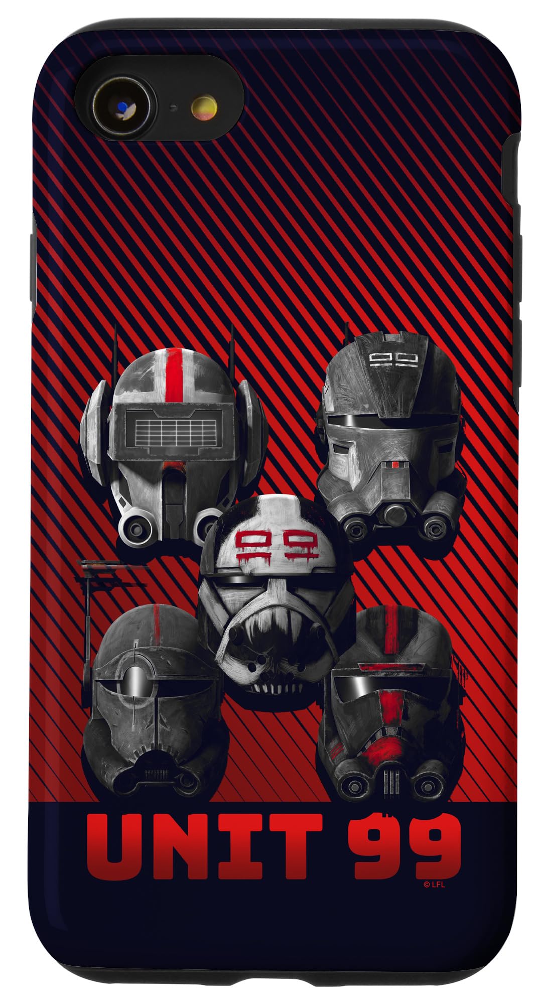 Coque Star Wars Bad Batch Unit 99 Helmet Line Up Case iPhone SE 8 7 - 4