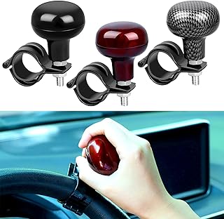 3 Pcs Car Steering Wheel Knob Premium Quality Power Handles Woodgrain Steering Wheel Spinner Booster Easy Turn Steering Ball Knob Steering Knob for Vehicles Car Truck Van Forklift Mower Tractor