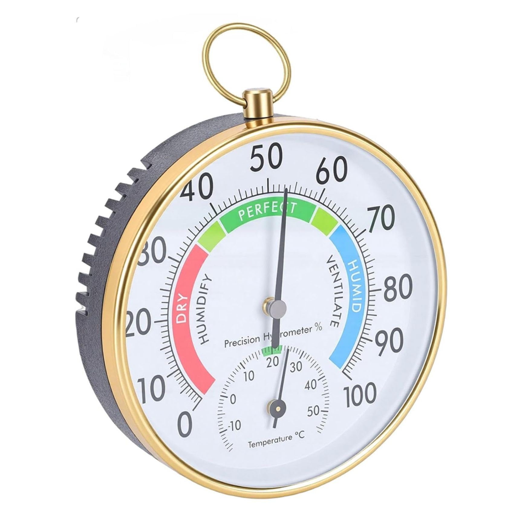 Jnchdghwa As Shown Indoor Outdoor Thermometer Analog Wall Thermometer Waterproof, Includes Hygrometer Humidity Gauge,For Room For Patio,Garden