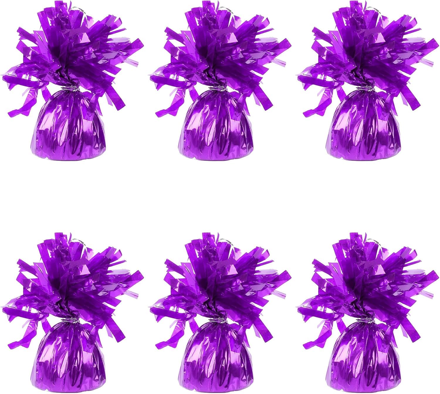 6 x Foil Balloon Weights – 170g Heavy Helium Balloon Holders with Loop for Parties, Birthdays, Weddings, Christmas & Event Decorations — image 1