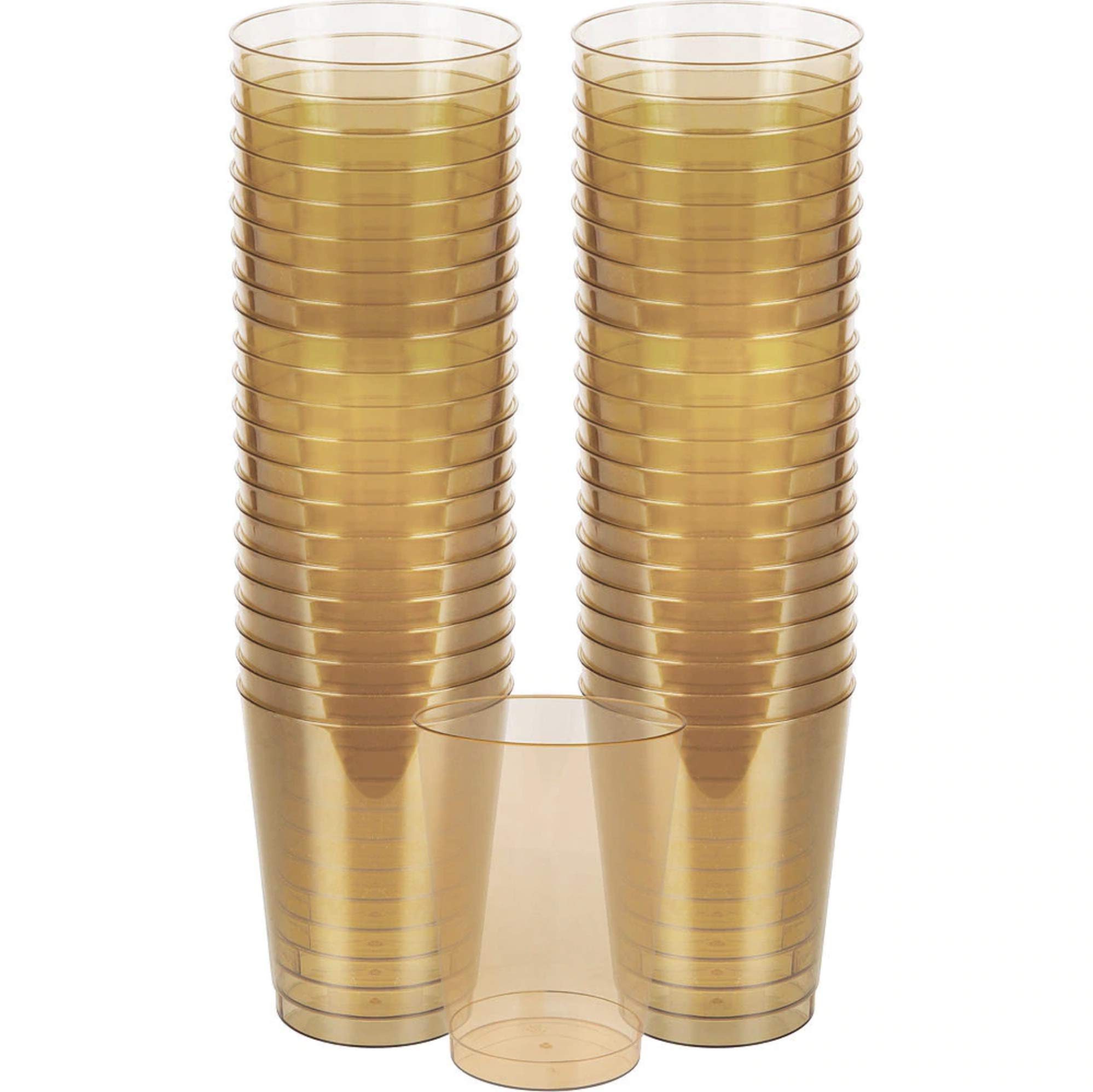 amscan Disposable BPP Plastic Cup, One Size, Gold