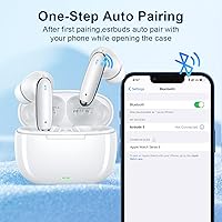 Vista 4 de Wireless Earbuds Bluetooth Headphones 60Hrs Playtime Ear Buds Noise Cancelling Headset Deep Bass in-Ear Earphones with Mic for iPhone Android White